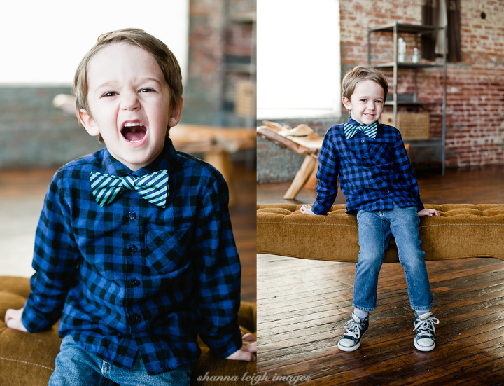 3 year old Ellum in his bowtie photographed at the ultra modern Mgroup Stuido in McKinney, TX.