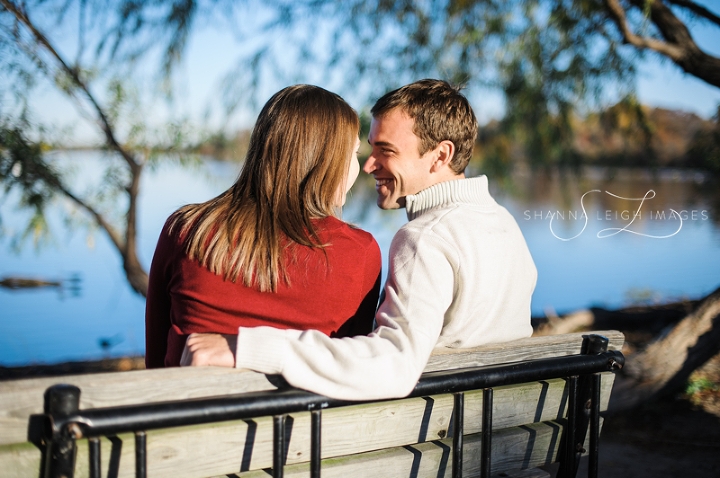 A sunrise engagement session at White Rock Lake in Dallas, Texas.