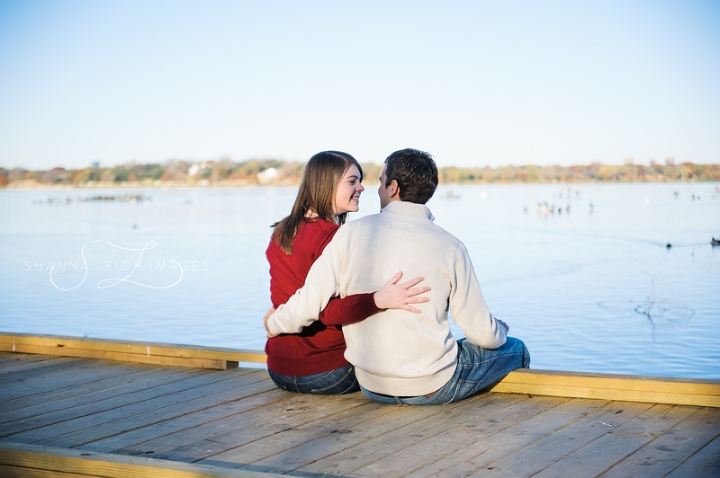 A sunrise engagement session at White Rock Lake in Dallas, Texas.