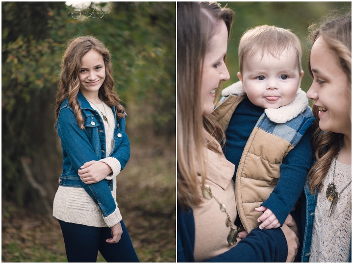 The Dixon family paired navy blue with earth tones for their Southlake family photo session at Bob Jones Nature Center.