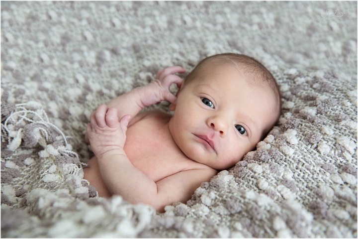 Newborn Jackson was so sweet and alert during his lifestyle newborn session at home.