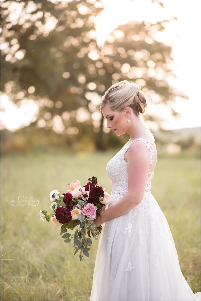 Lauren's gorgeous sunset bridal portraits in her ivory Maggie Sottero Avery gown.